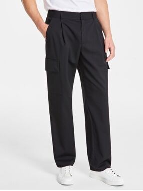 Alfani Men's Refined Cargo Pants,Deep Black SIZE  38x30US NWT